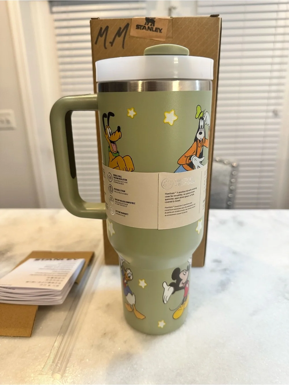 Stanley Disney Goofy Mickey Mouse & Donald Duck 40oz Quencher H20 Green Tumbler - Picture 11 of 13